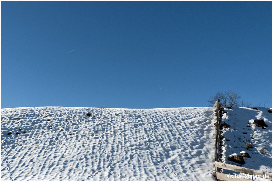 Zaun in Blau